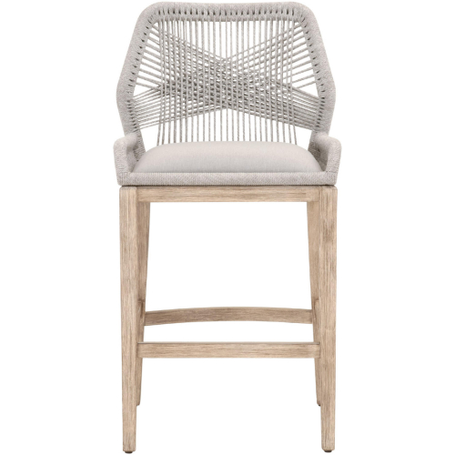 Loom Bar Stool in Taupe & White Flat Rope 6808BS.WTA/PUM/NG